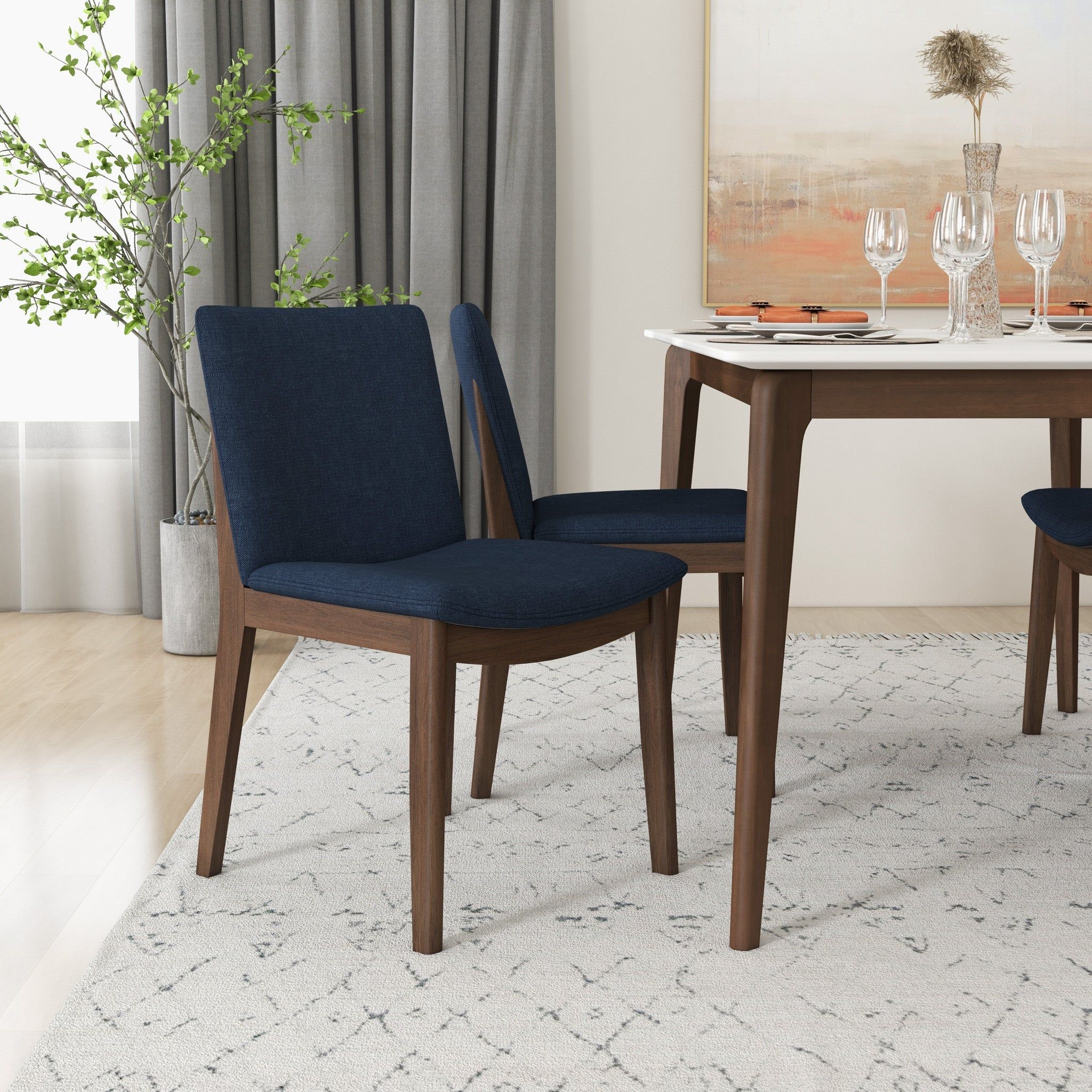 Laura - Mid-Century Modern Solid Wood Dining Chair (Set of 2) - Image 35