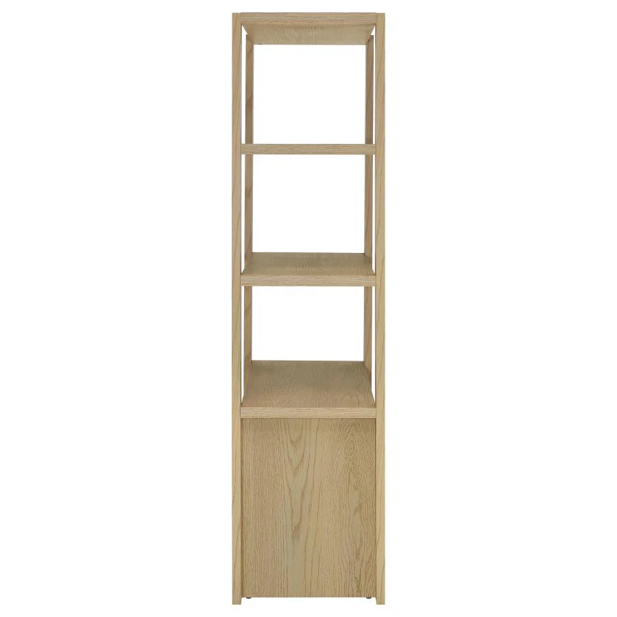 Laurelton - 3-Shelf Media Tower Tall Pier Cabinet - Light Oak - Image 9