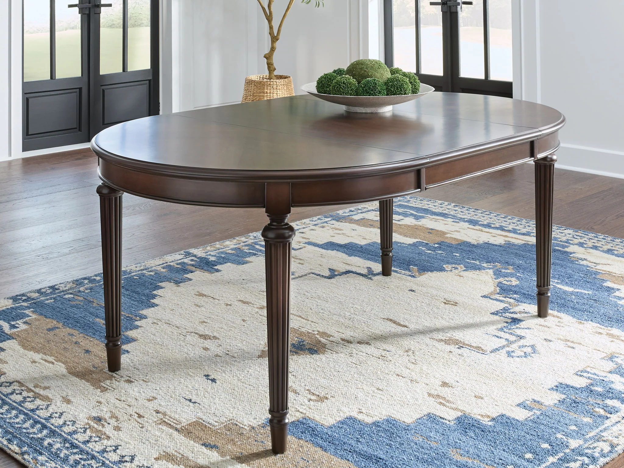 Lavinton - 8 Pc. - Dining Room Extension Table, 6 Side Chairs, Server - Brown - Image 9
