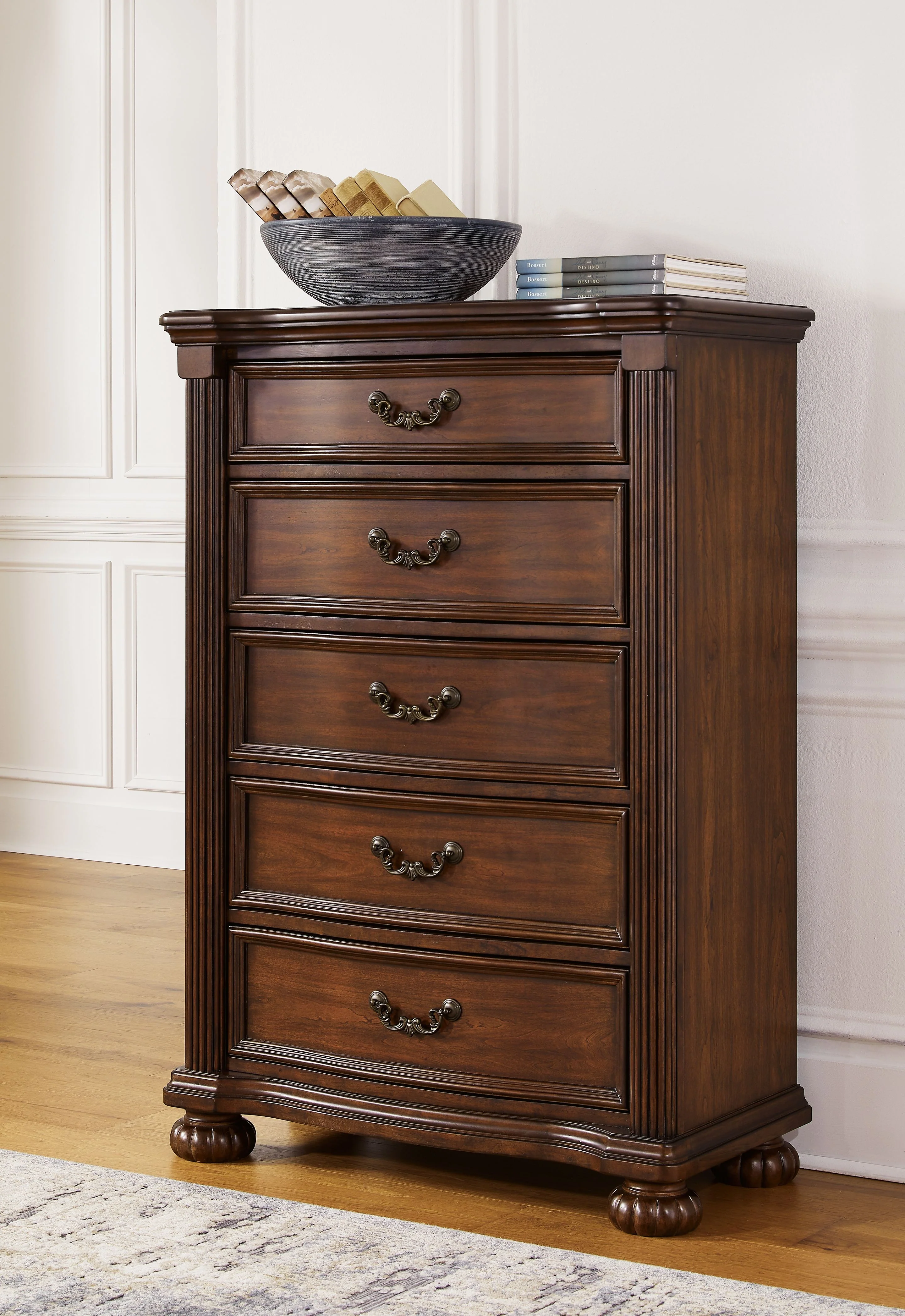 Lavinton - Five Drawer Chest - Brown - Image 5