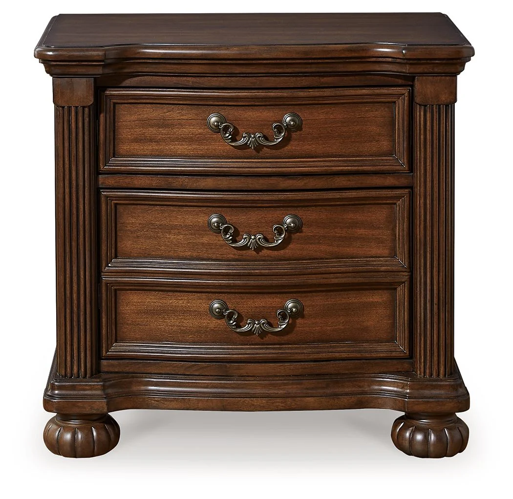 Lavinton - Three Drawer Night Stand - Brown - Image 6