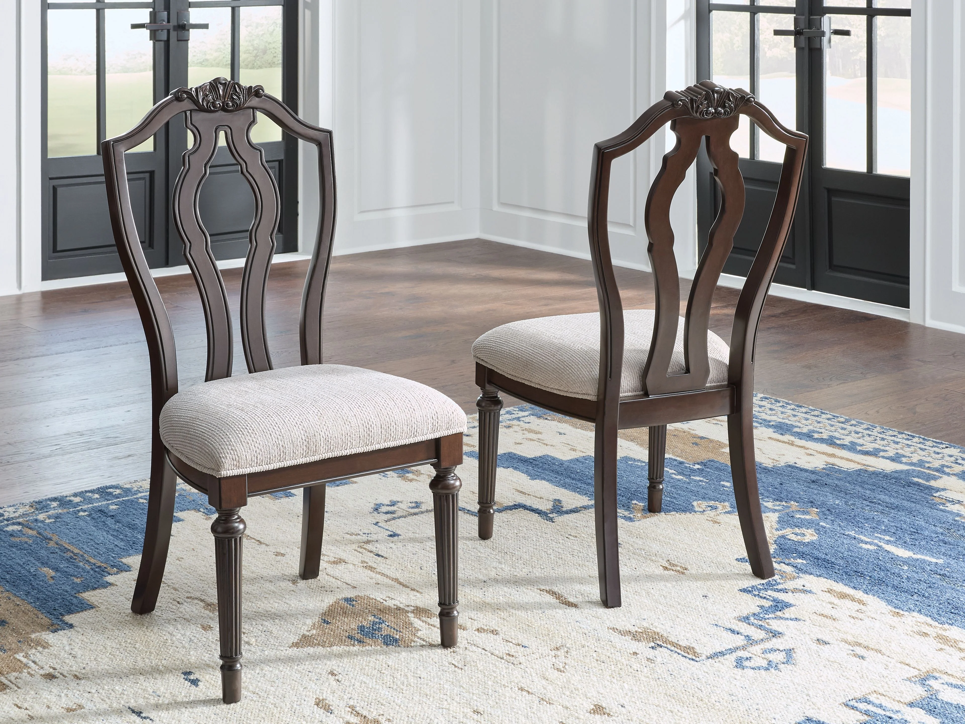 Lavinton - Dining Upholstered Side Chair (Set of 2) - Tan / Brown - Image 4