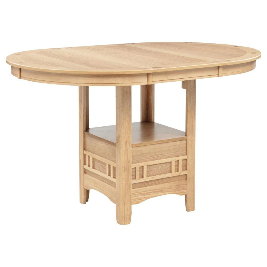Lavon 5-piece Oval Counter Height Dining Set Light Oak - Image 2
