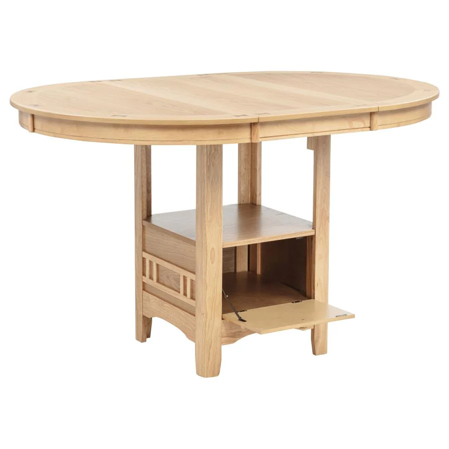 Lavon 5-piece Oval Counter Height Dining Set Light Oak - Image 3
