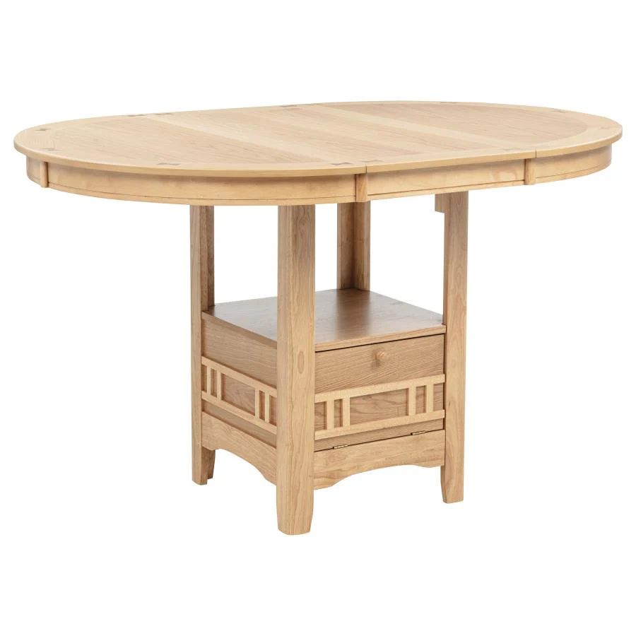 Lavon 5-piece Oval Counter Height Dining Set Light Oak - Image 6
