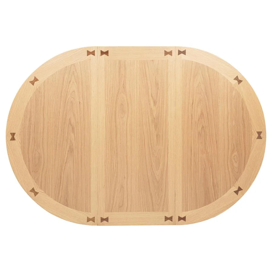 Lavon 5-piece Oval Counter Height Dining Set Light Oak - Image 7