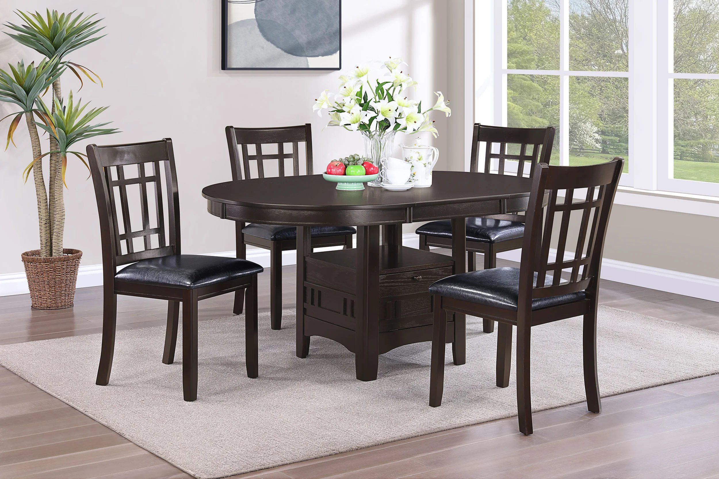 Lavon - 5-Piece Oval Extension Leaf Dining Set - Image 28