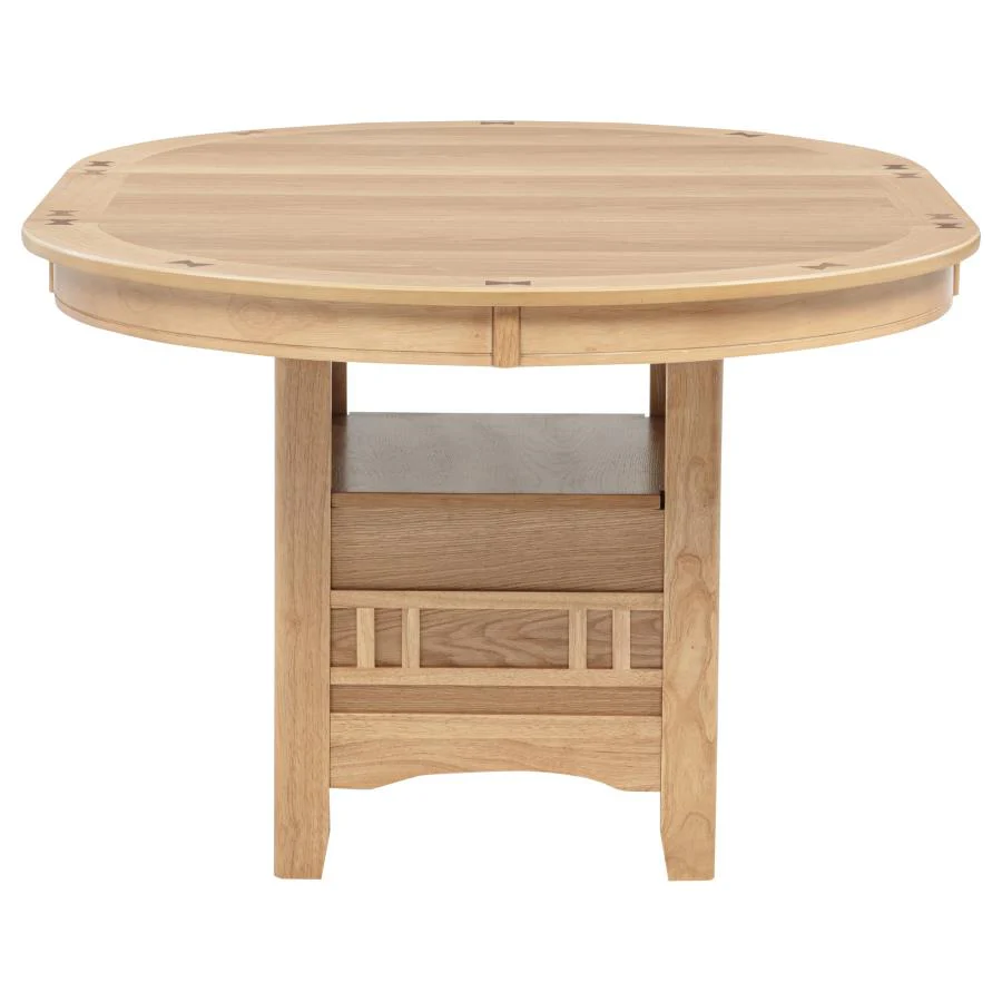 Lavon 5-piece Oval Extension Leaf Dining Set Light Oak - Image 5