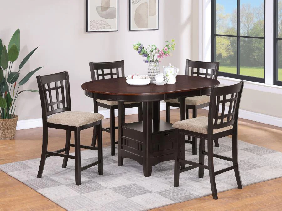 Lavon - Oval Extension Counter Dining Table - Light Chestnut - Image 7