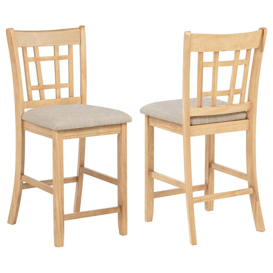 Lavon Wood Counter Height Dining Chair Grey and Light Oak (Set of 2) - Image 10