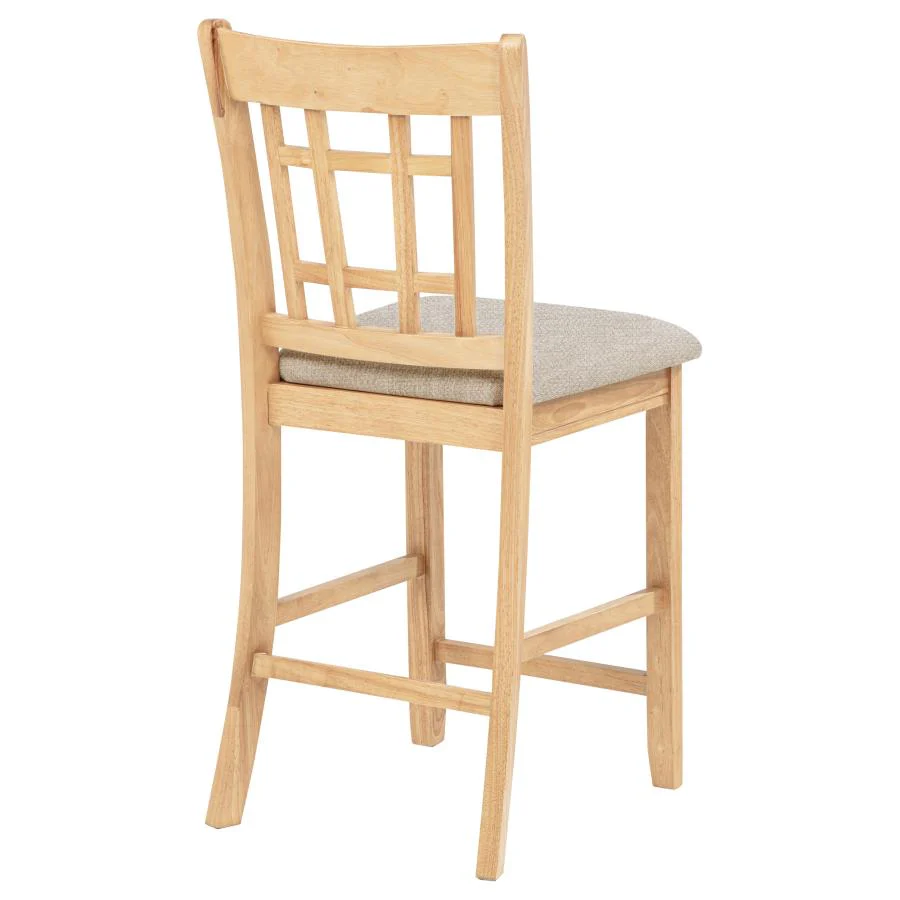 Lavon Wood Counter Height Dining Chair Grey and Light Oak (Set of 2) - Image 8
