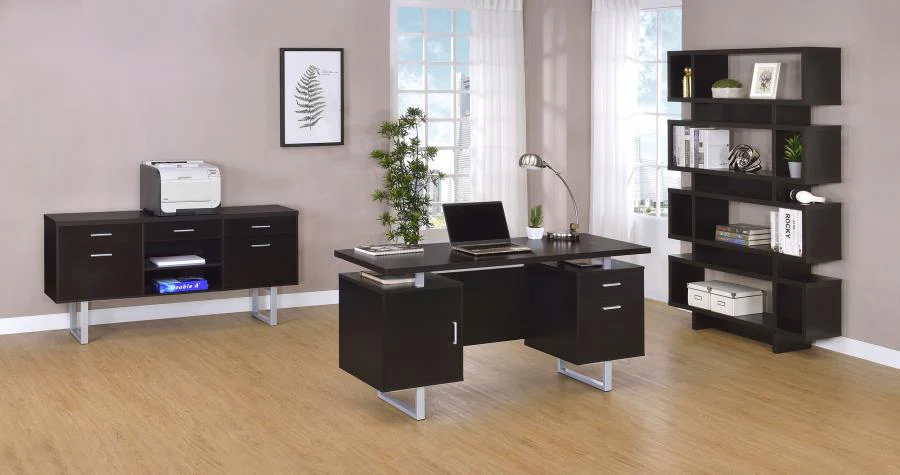 Lawtey - 5-Drawer Home Office Storage Credenza - Cappuccino - Image 13