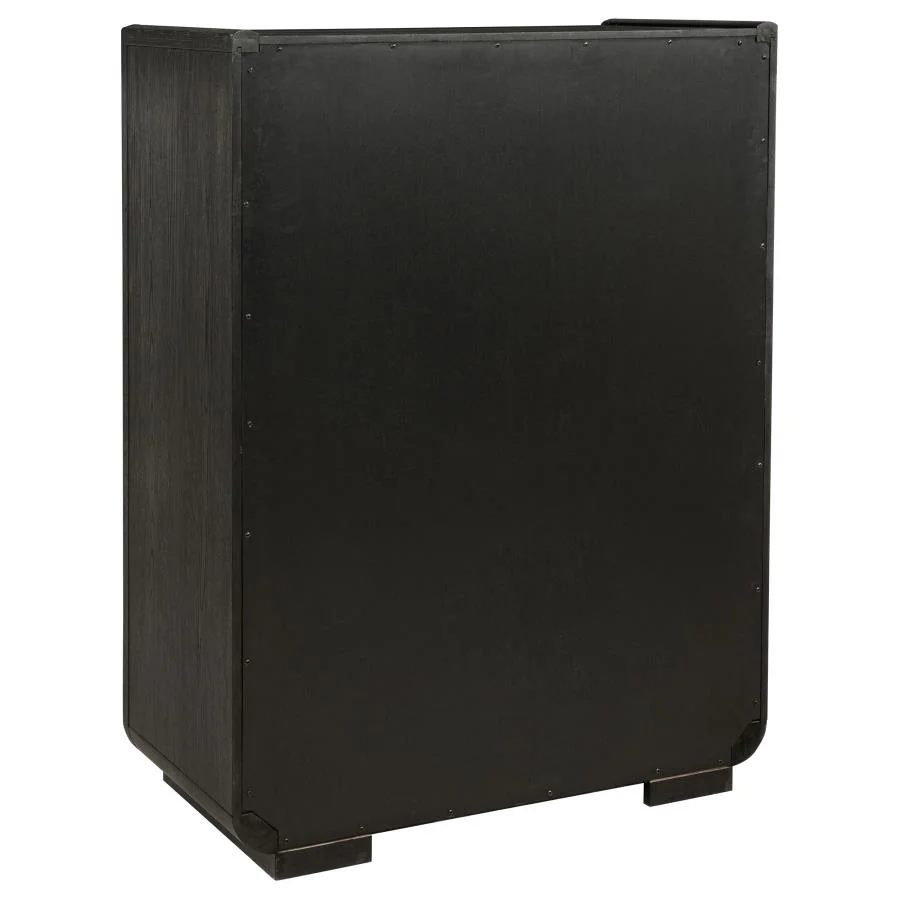 Leandro - 5-Drawer Bedroom Chest Of Drawers - Burnished Black - Image 6