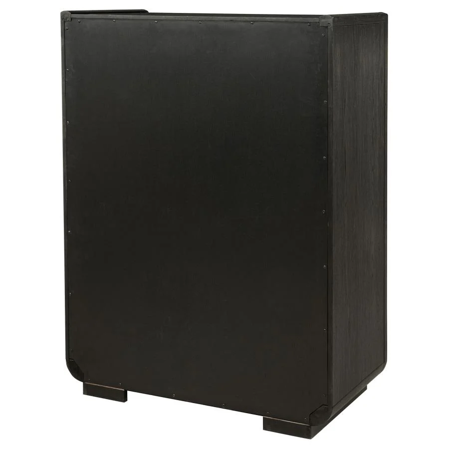 Leandro - 5-Drawer Bedroom Chest Of Drawers - Burnished Black - Image 8