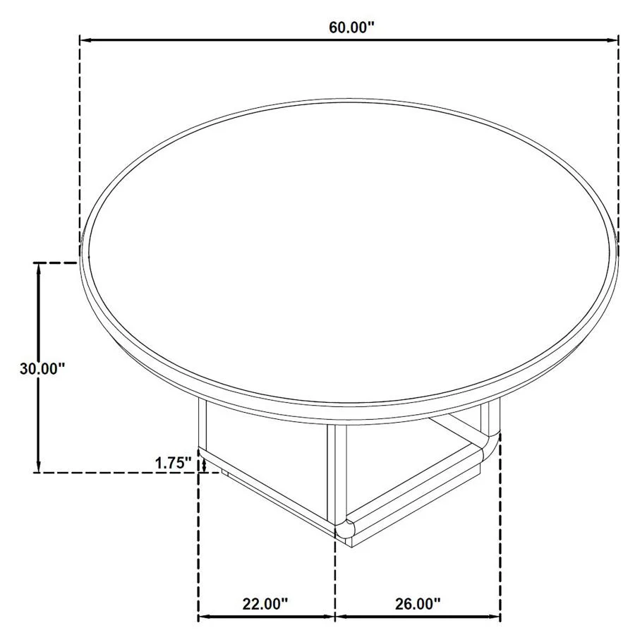 Leandro - 7 Piece Round Dining Table Set - Burnished Black - Image 13