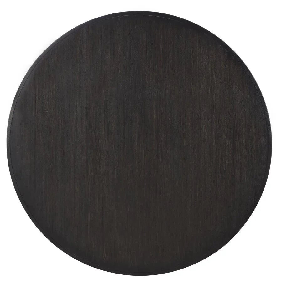 Leandro - 7 Piece Round Dining Table Set - Burnished Black - Image 6