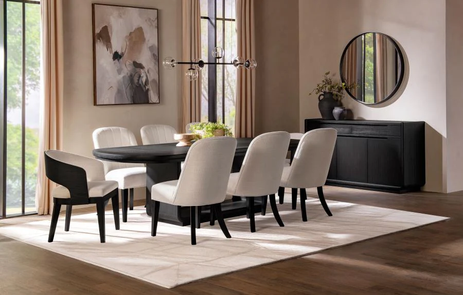 Leandro - 78" Extension Dining Room Table - Burnished Black - Image 14