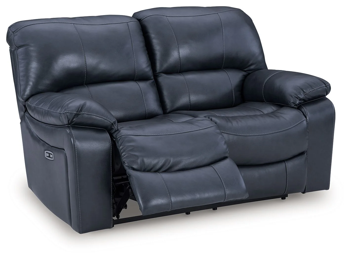 Leesworth - 3 Pc. - Power Reclining Sofa, Power Reclining Loveseat, Power Rocker Recliner - Ocean - Image 2