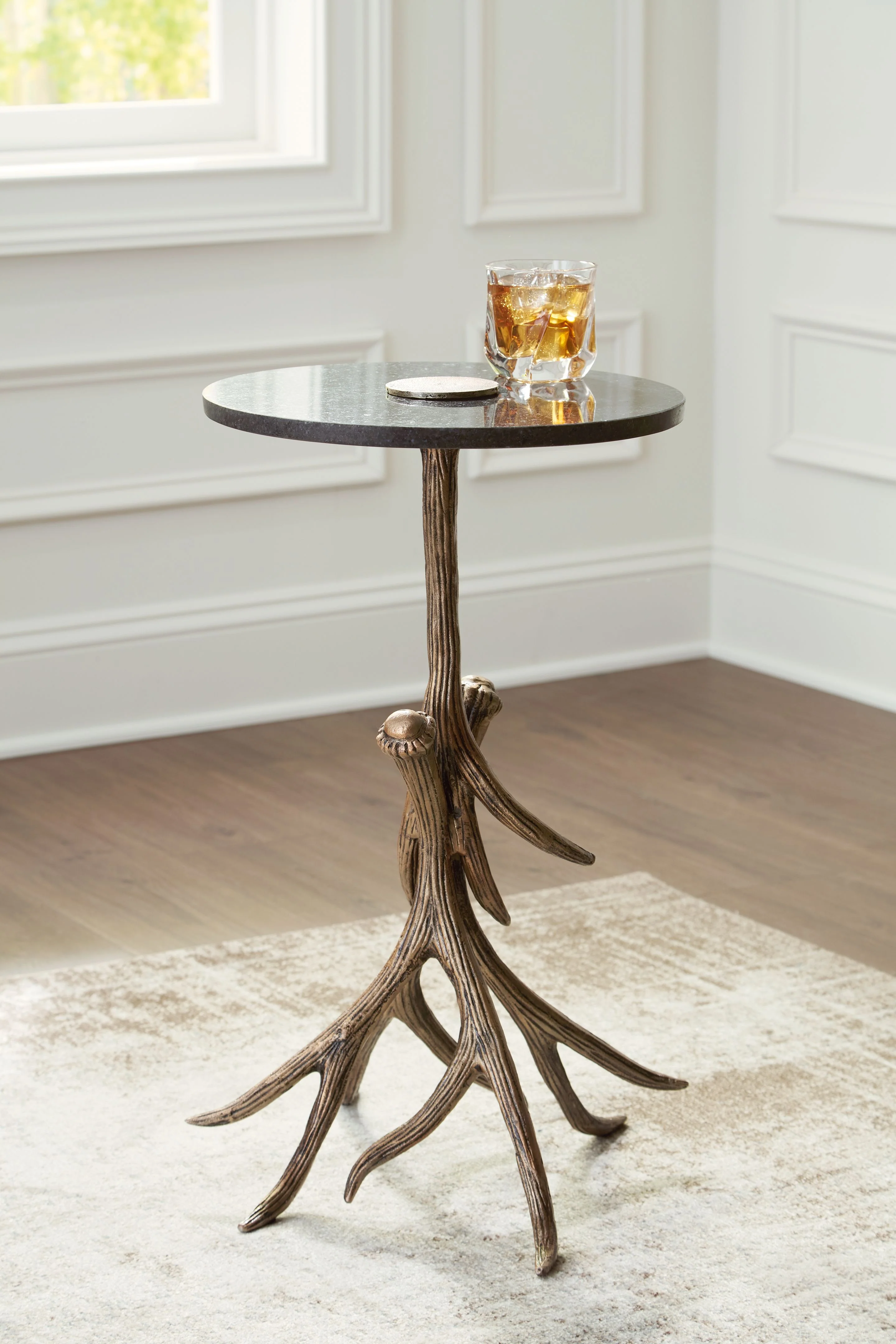 Lemkins - Accent Table - Black / Antique Gold Finish - Image 2