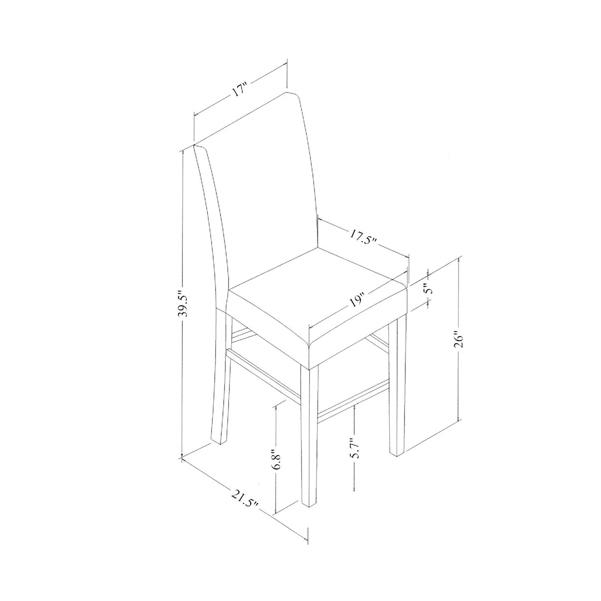 Leon - Bar Table And 4 Bar Stools - Espresso / White - Image 2