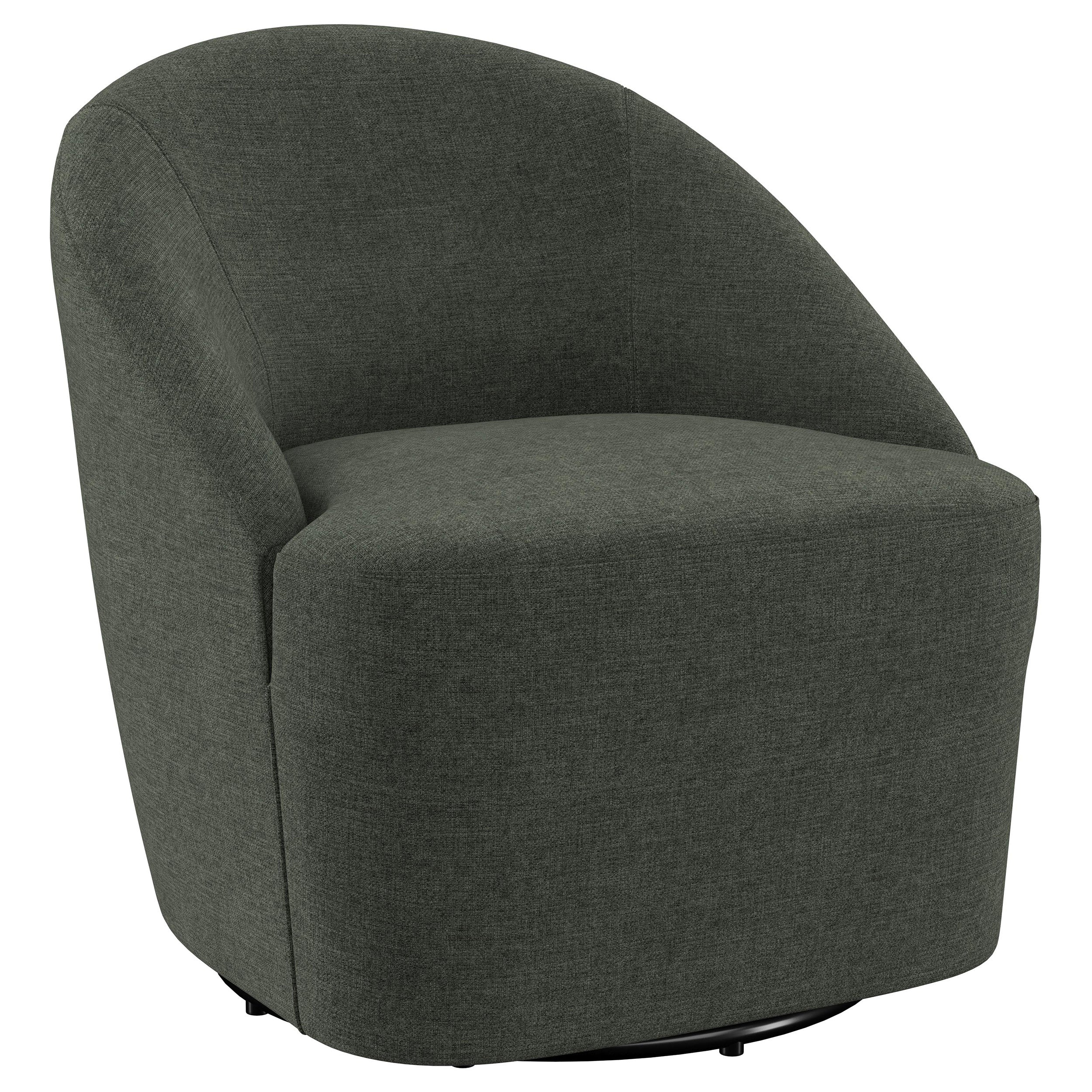 Leon - Upholstered Barrel Accent Swivel Chair - Image 25