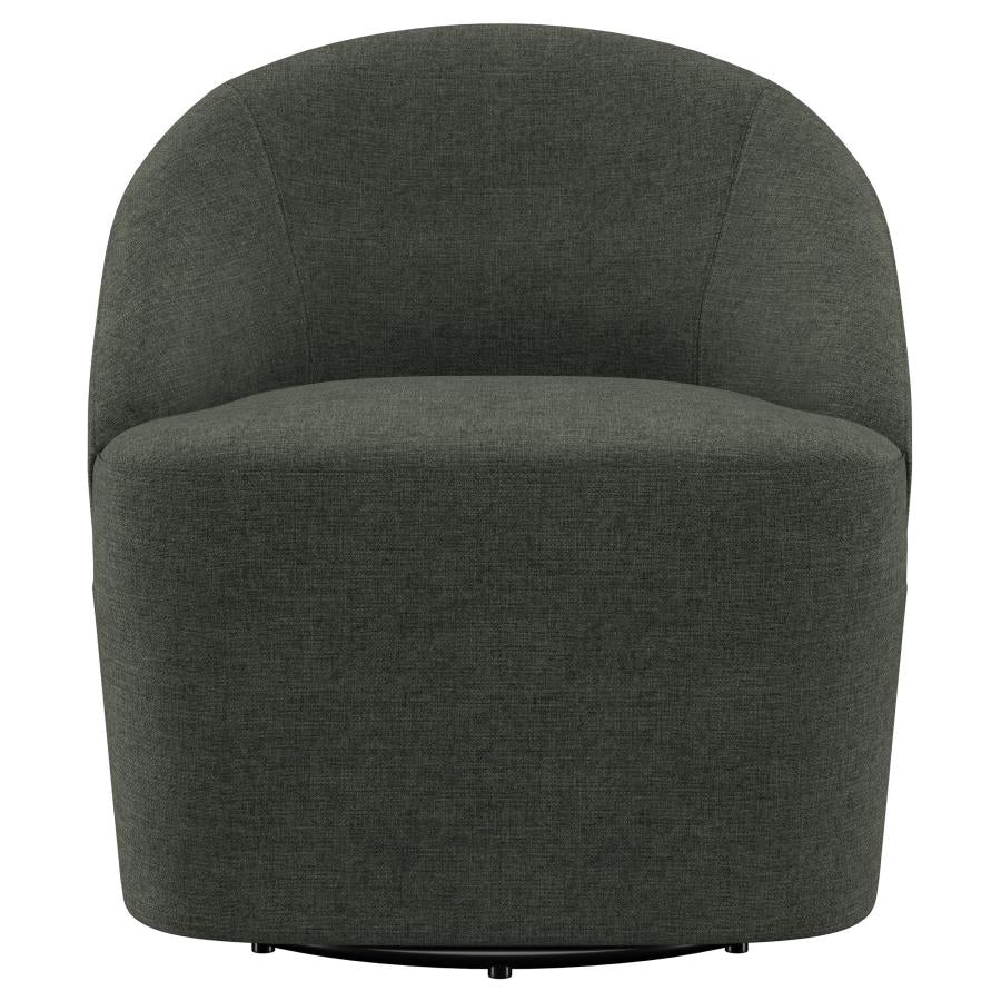 Leon - Upholstered Barrel Accent Swivel Chair - Image 5