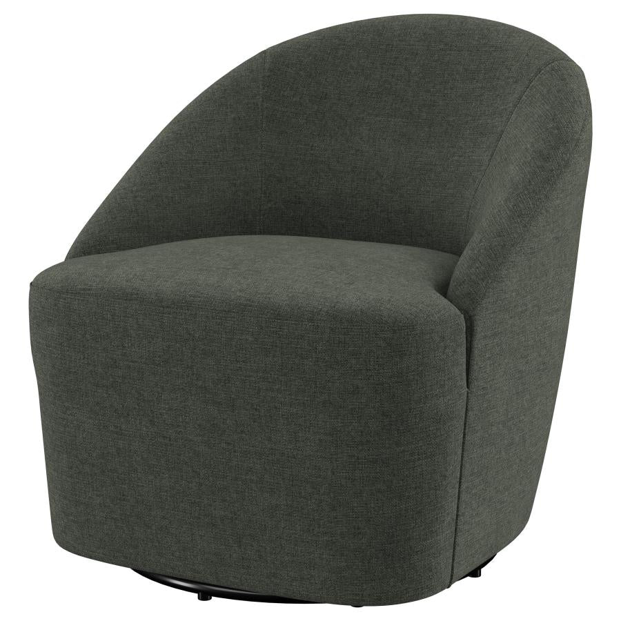 Leon - Upholstered Barrel Accent Swivel Chair - Image 7