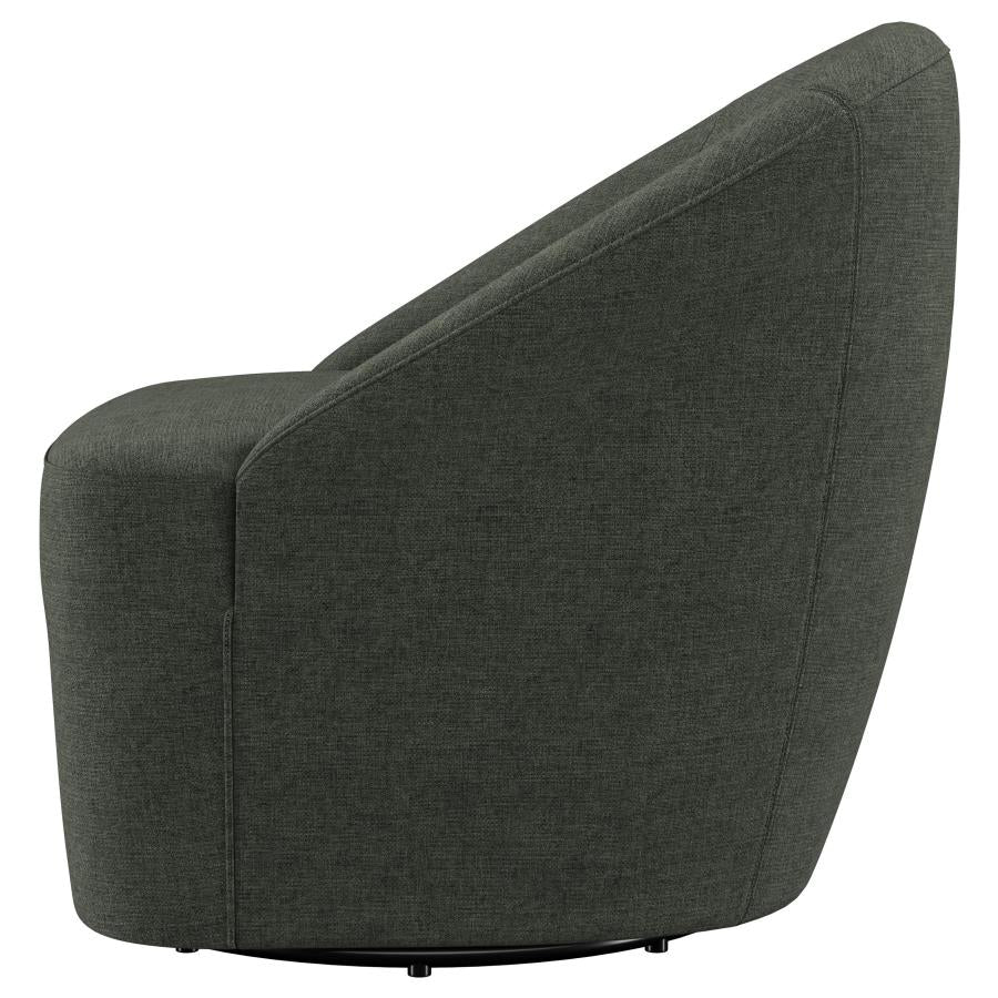 Leon - Upholstered Barrel Accent Swivel Chair - Image 9
