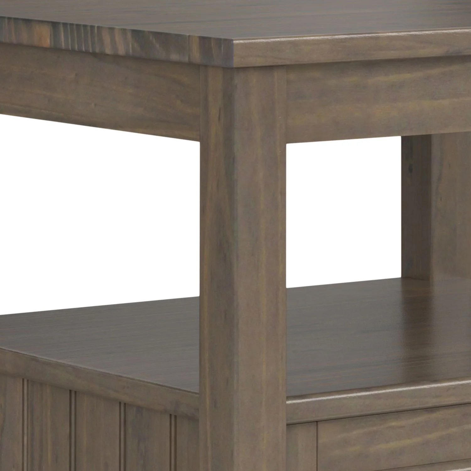 Lev - End Table With Bottom Drawer - Smoky Brown - Image 3