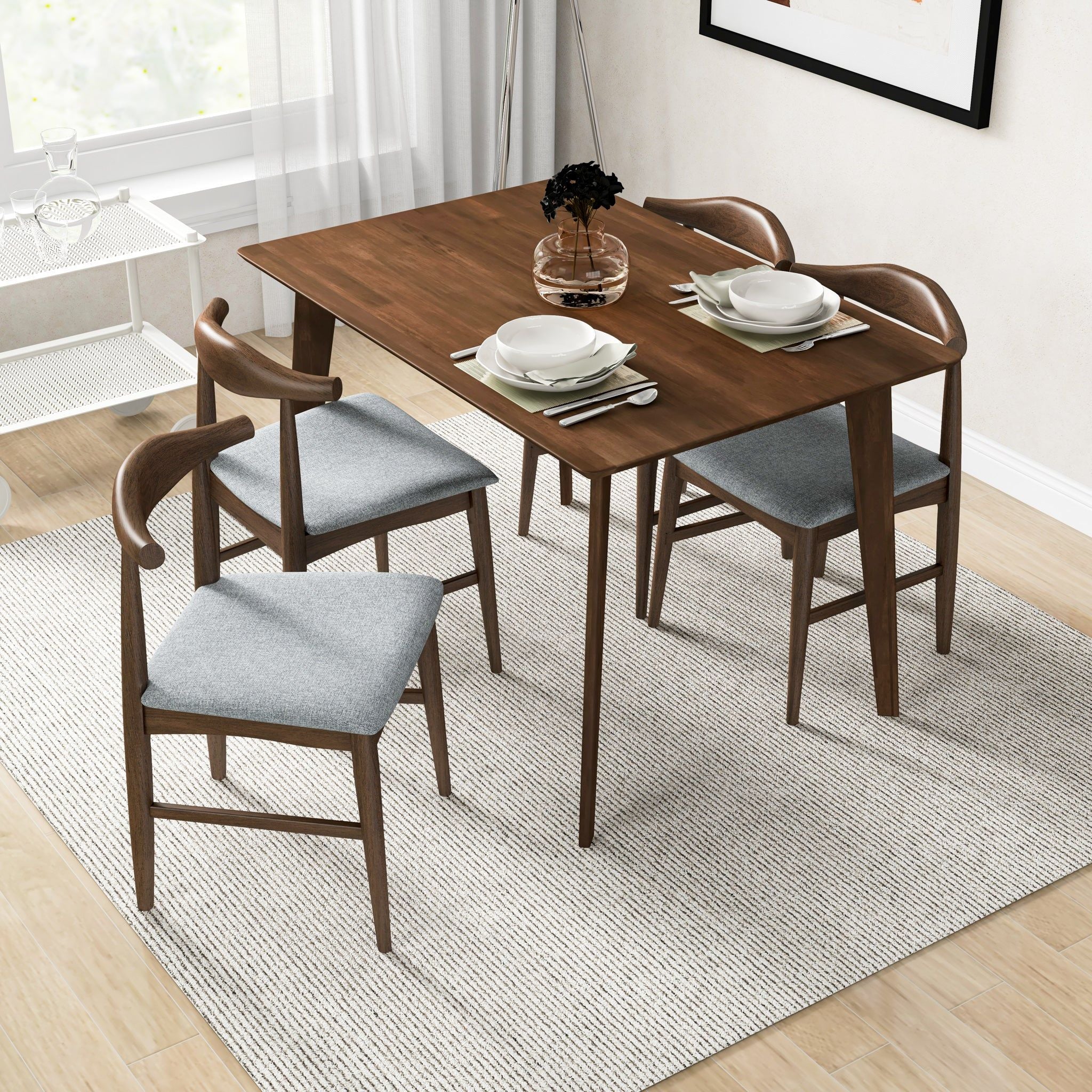 Levi - Modern Style Rectangular Dining Kitchen Table - Image 49