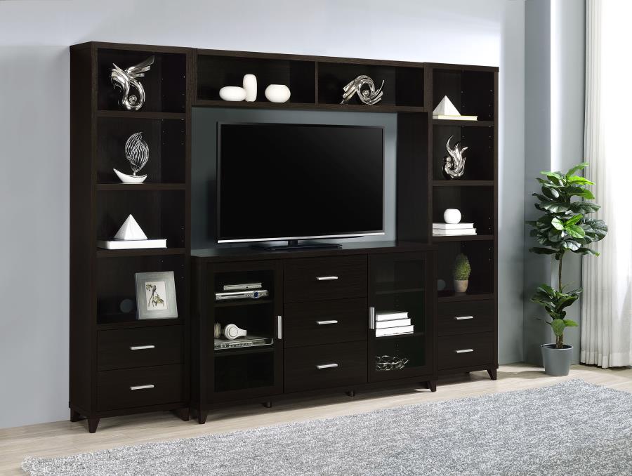 Lewes - 2 Door Engineered Wood TV Stand - Cappuccino - Image 11