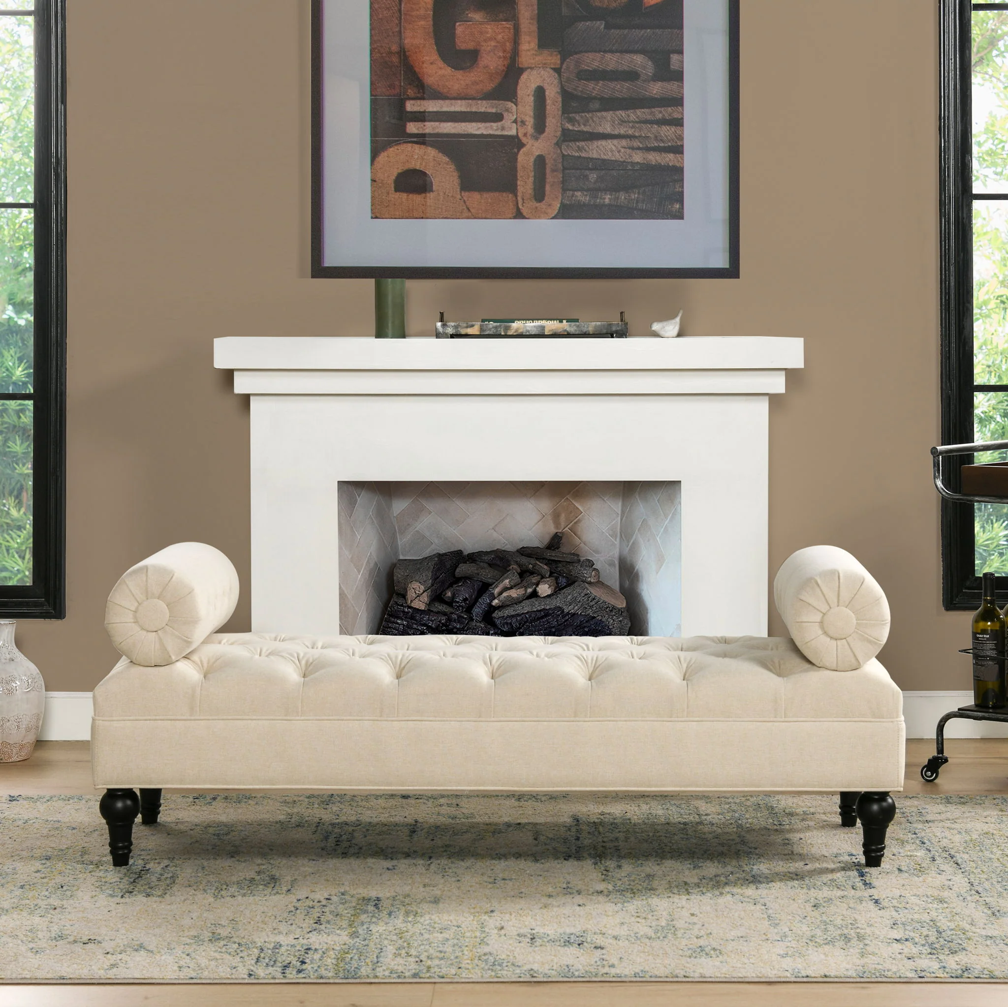 Lewis Bolster - Arm Entryway Bench - Image 2