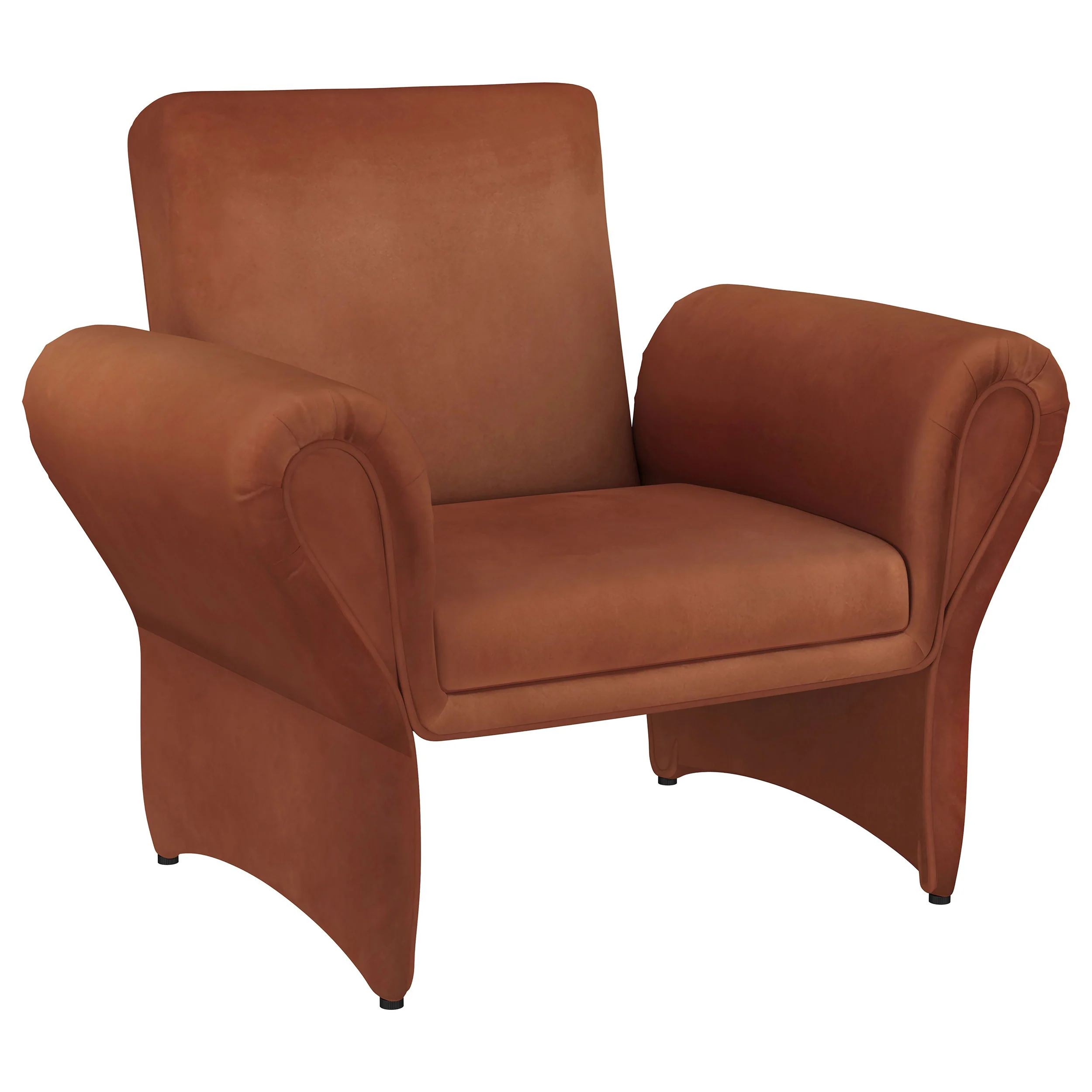 Liana - Upholstered Roll Arm Accent Armchair - Rust - Image 13
