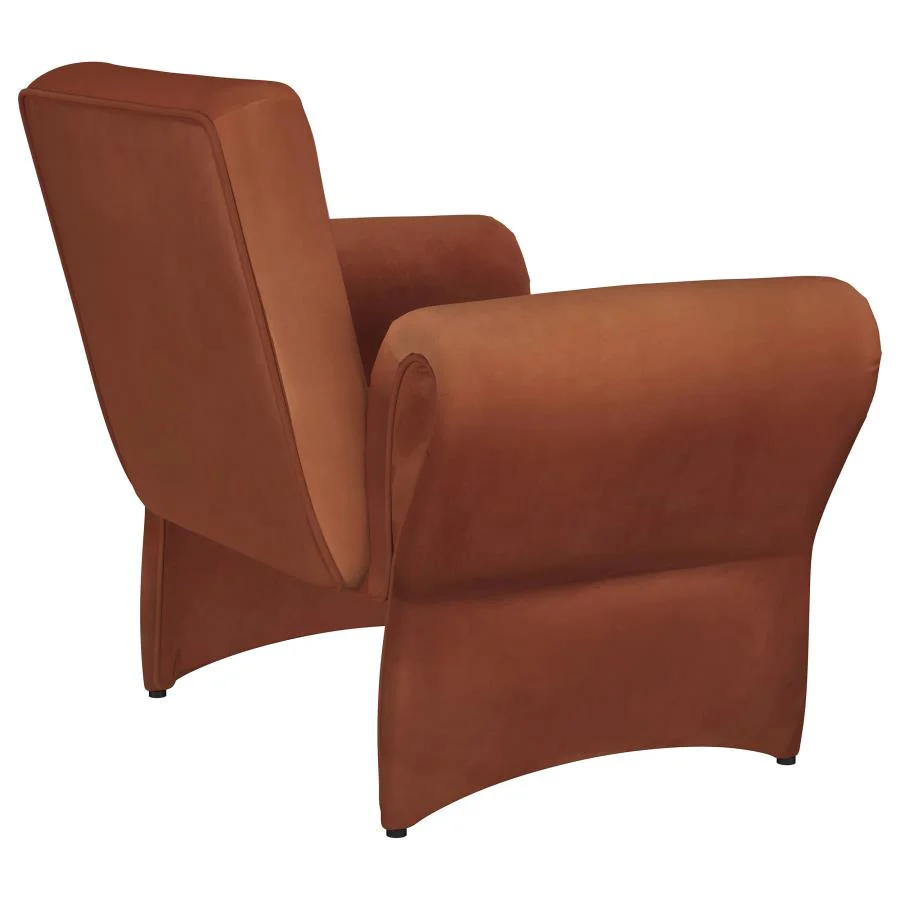 Liana - Upholstered Roll Arm Accent Armchair - Rust - Image 8