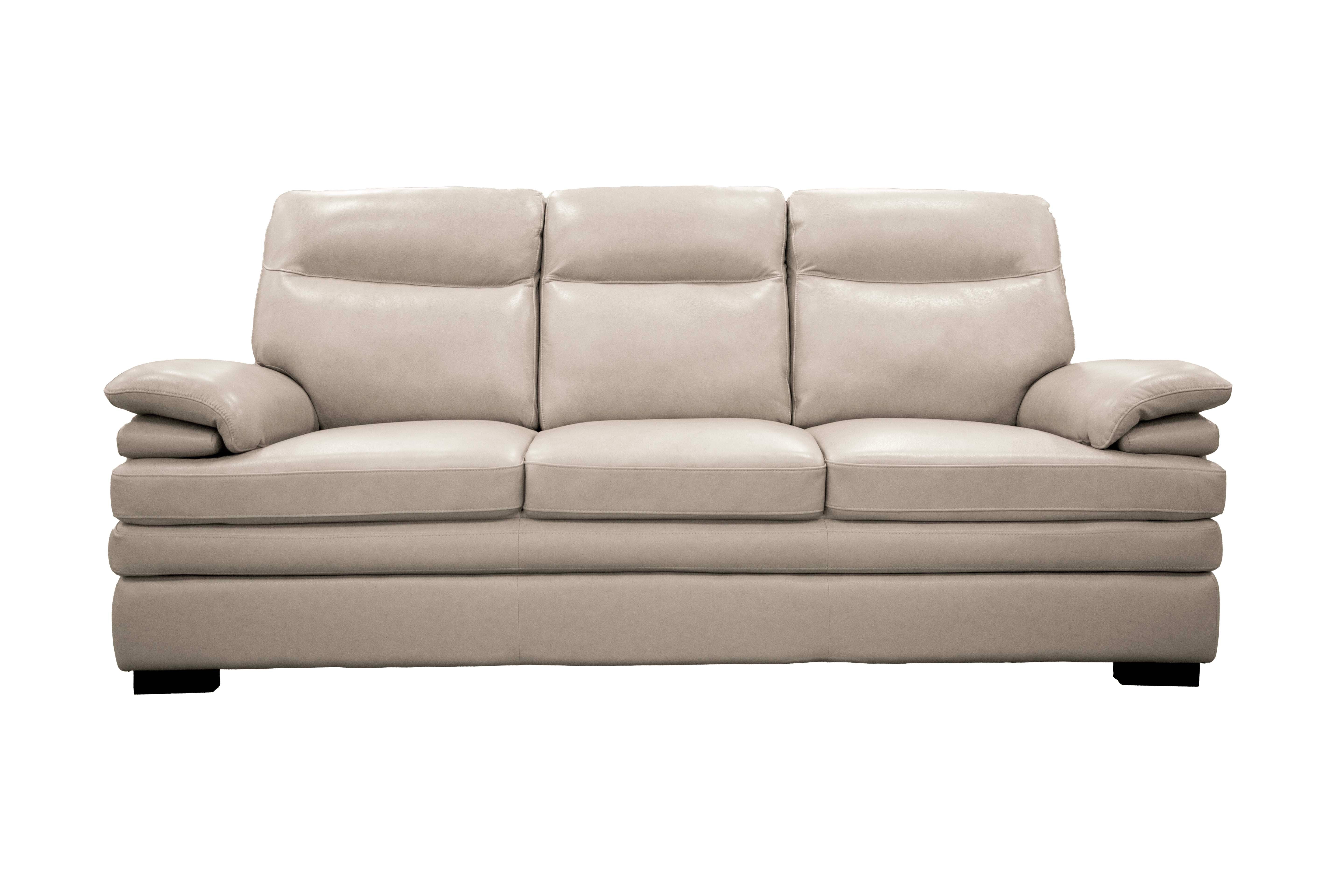 Light Beige Top Grain Leather 3-Piece Living Room Set with Sofa, Loveseat & Chair - Image 4