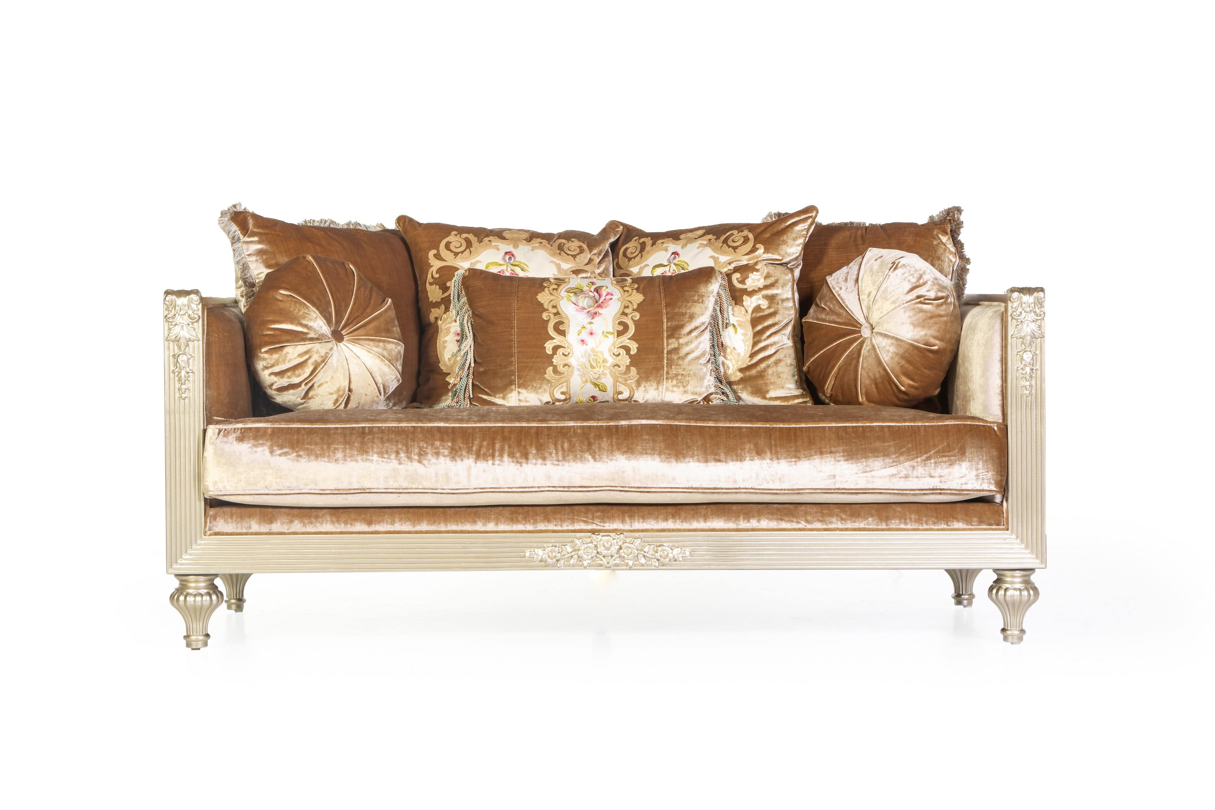 Light Champagne 3-Piece Living Room Set with Sofa, Loveseat & Chair - Image 4