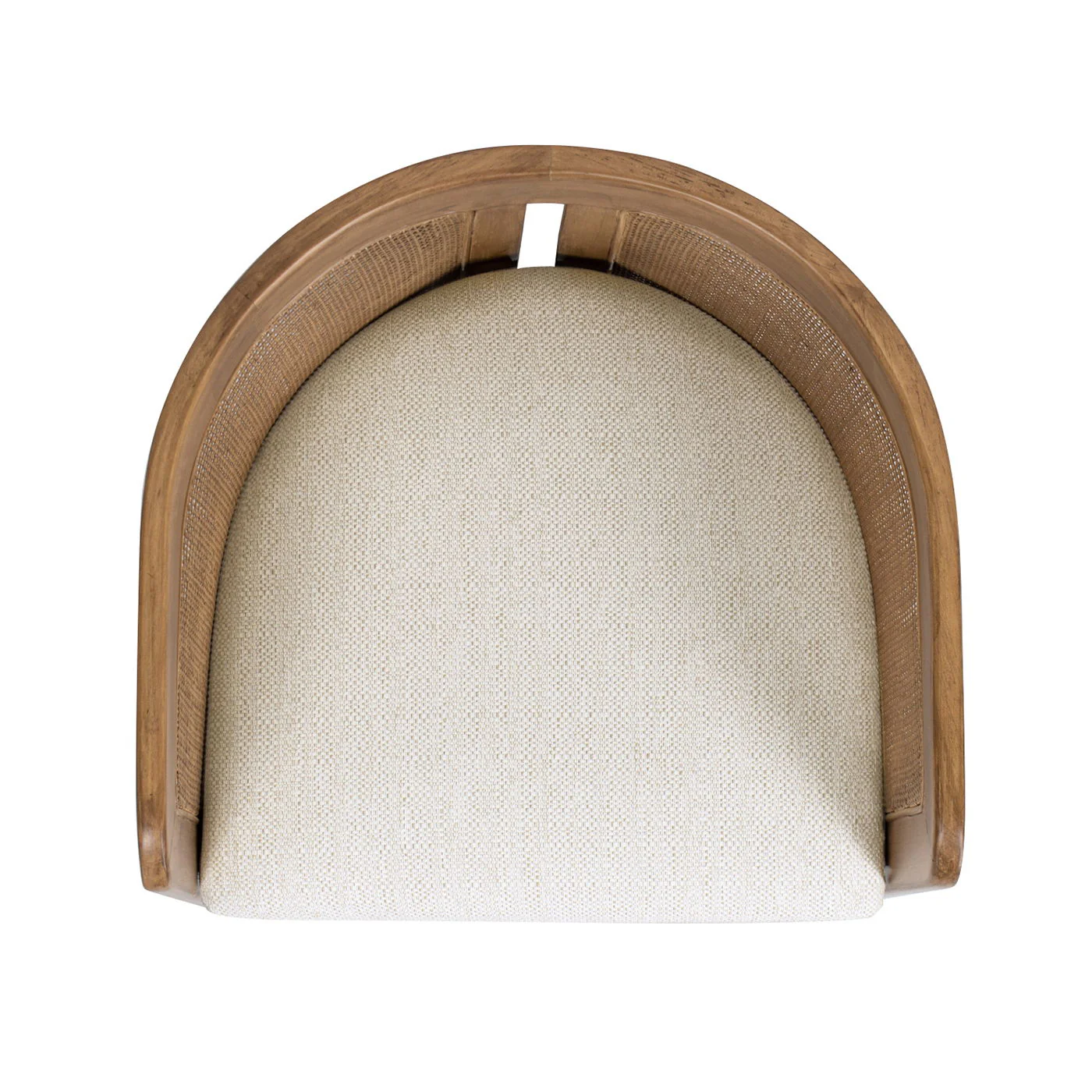 Lilith - Curved Upholstered Dining Chair, Stain Resistant High - White Pepper - Image 6
