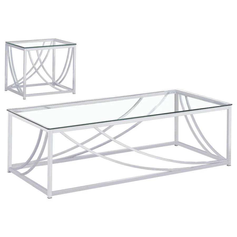 Lille - Glass Top Coffee And End Table Set - Image 3