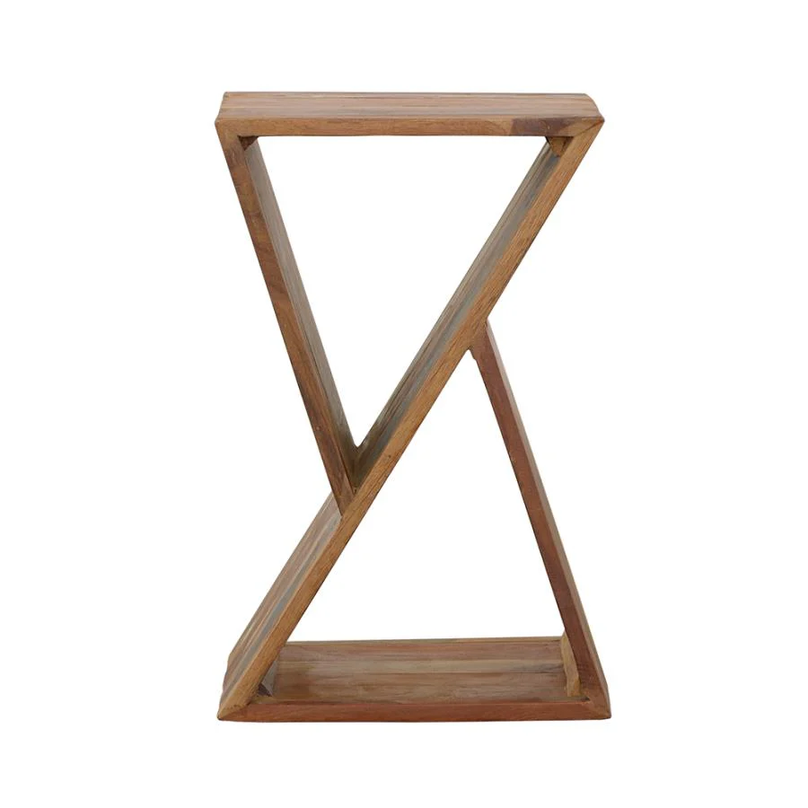 Lily - Solid Reclaimed Wood Accent Side Table - Natural - Image 3