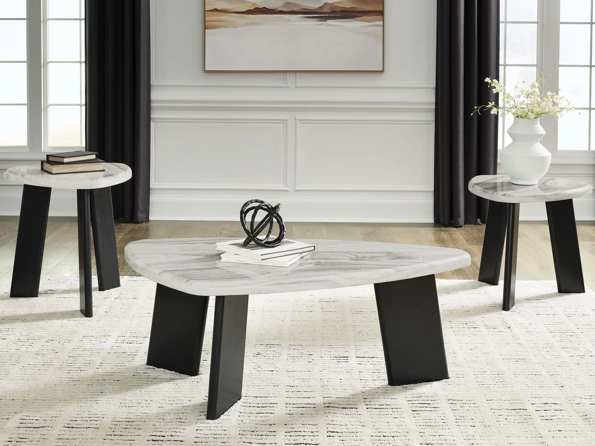 Lilyberg - Occasional Table Set (Set of 3) - Gray / Black - Image 6