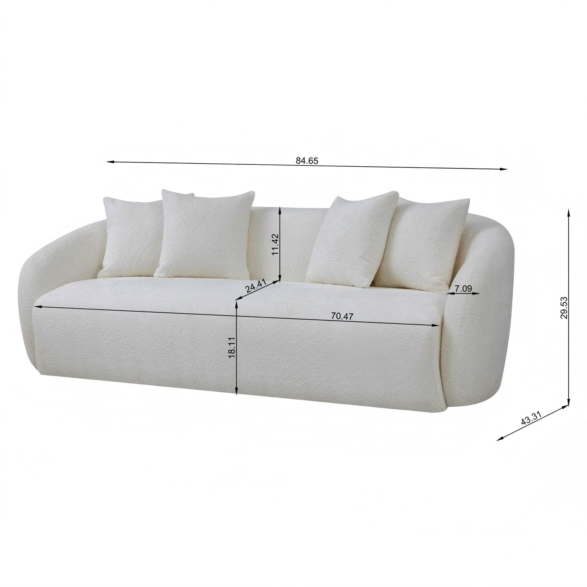 Linden - Sofa - Ivory - Image 3