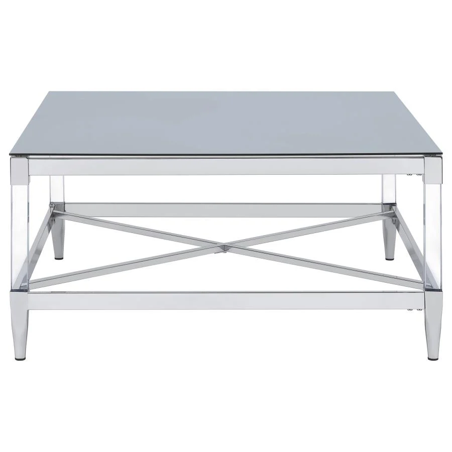 Lindley - Square Tempered Mirror Acrylic Table - Image 10