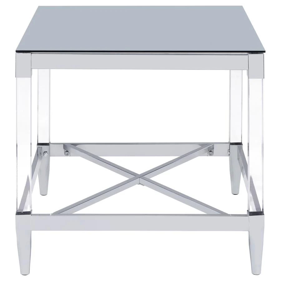 Lindley - Square Tempered Mirror Acrylic Table - Image 11