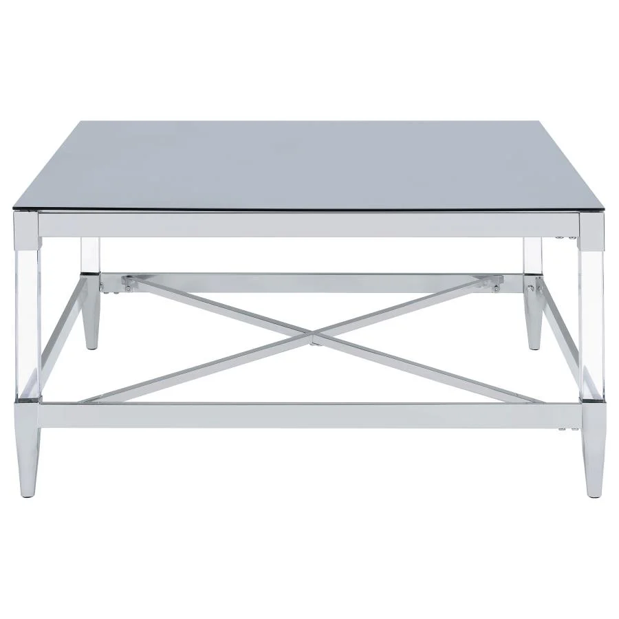 Lindley - Square Tempered Mirror Acrylic Table - Image 12
