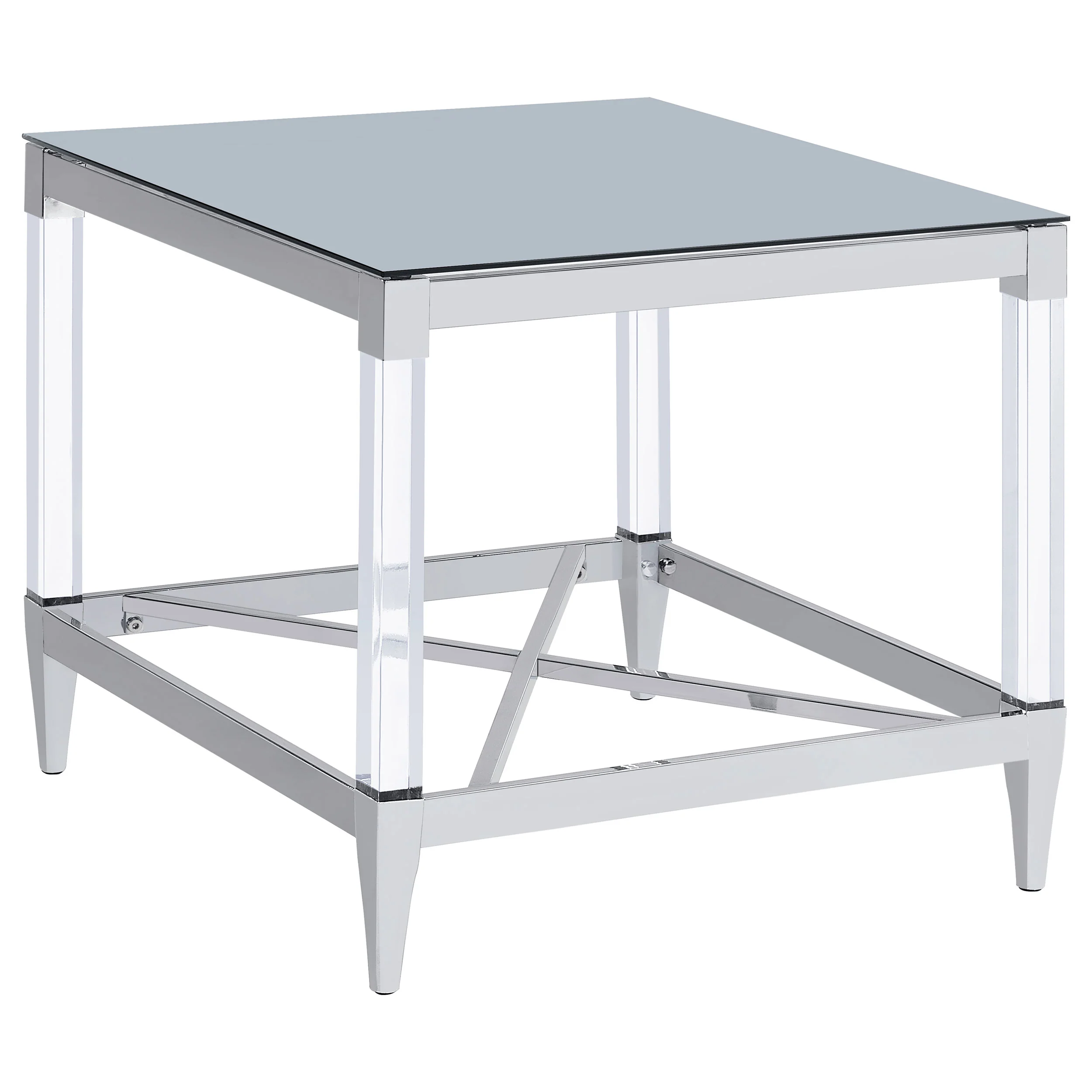 Lindley - Square Tempered Mirror Acrylic Table - Image 19