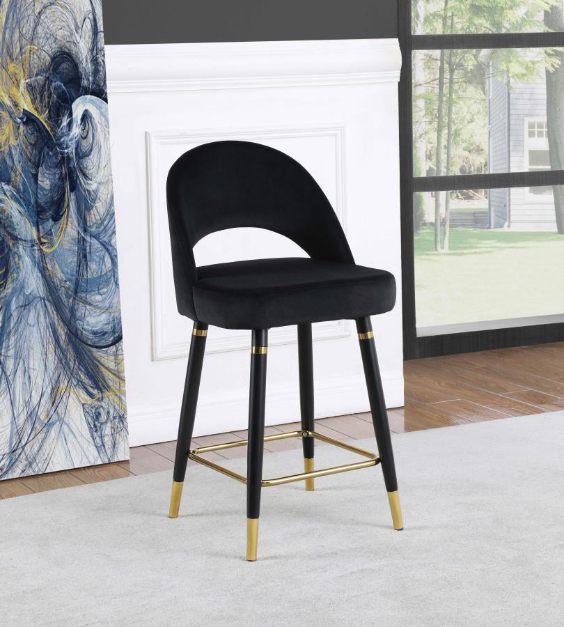 Lindsey Velvet Upholstered Counter Chair  (Set of 2) - Image 2