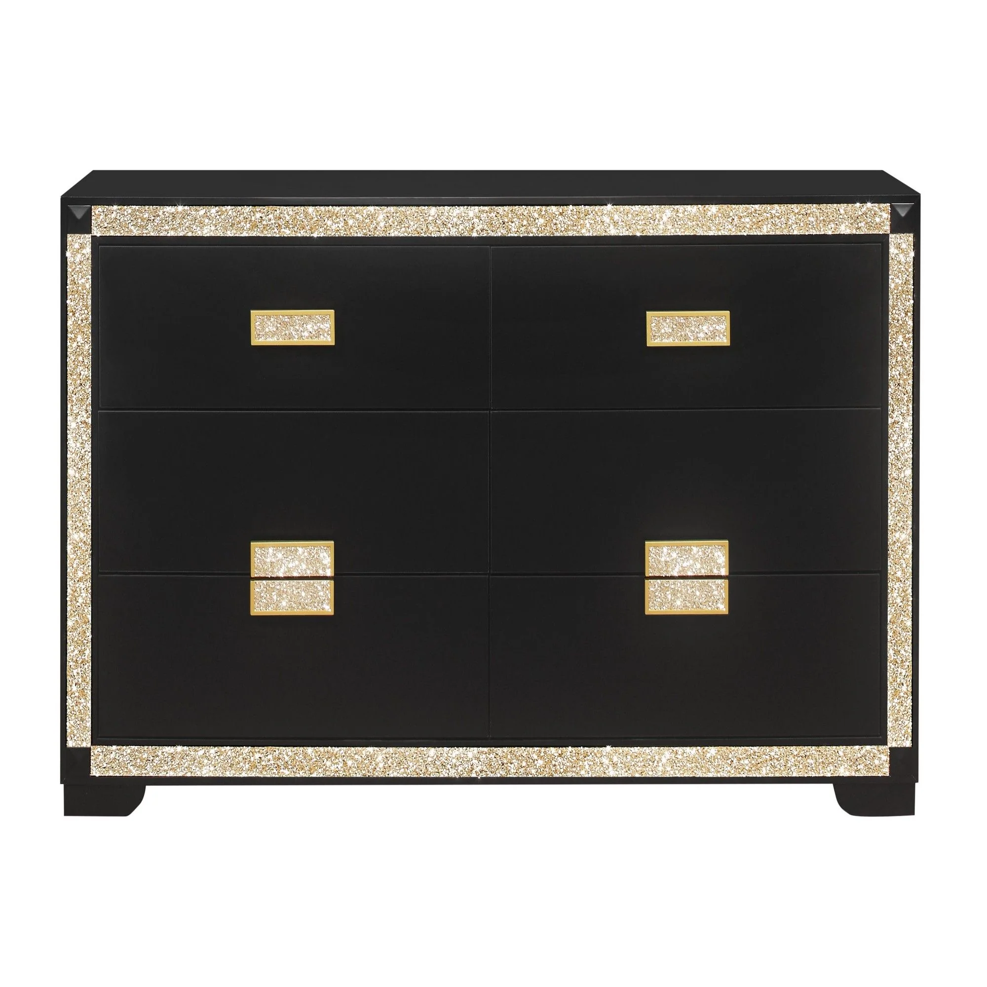 Lively - Bedroom Set With Glitter Detail And Padded Headboard - Image 9
