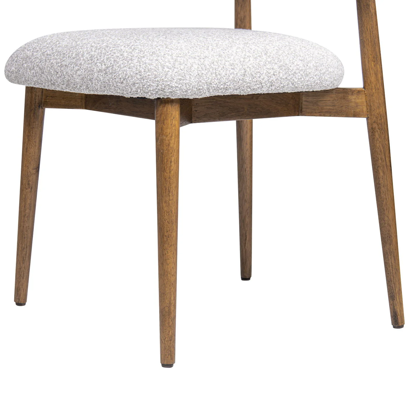 Locke - Modern Upholstered Dining Chair With Frame - Salt / Pepper - Image 8
