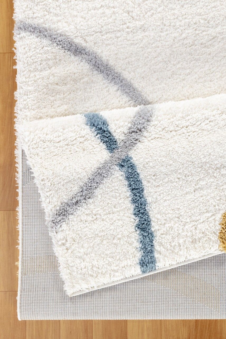 Loft Shag - 5' 3" X 7' Polypropylene Shaggy Area Rug - Ivory - Image 4