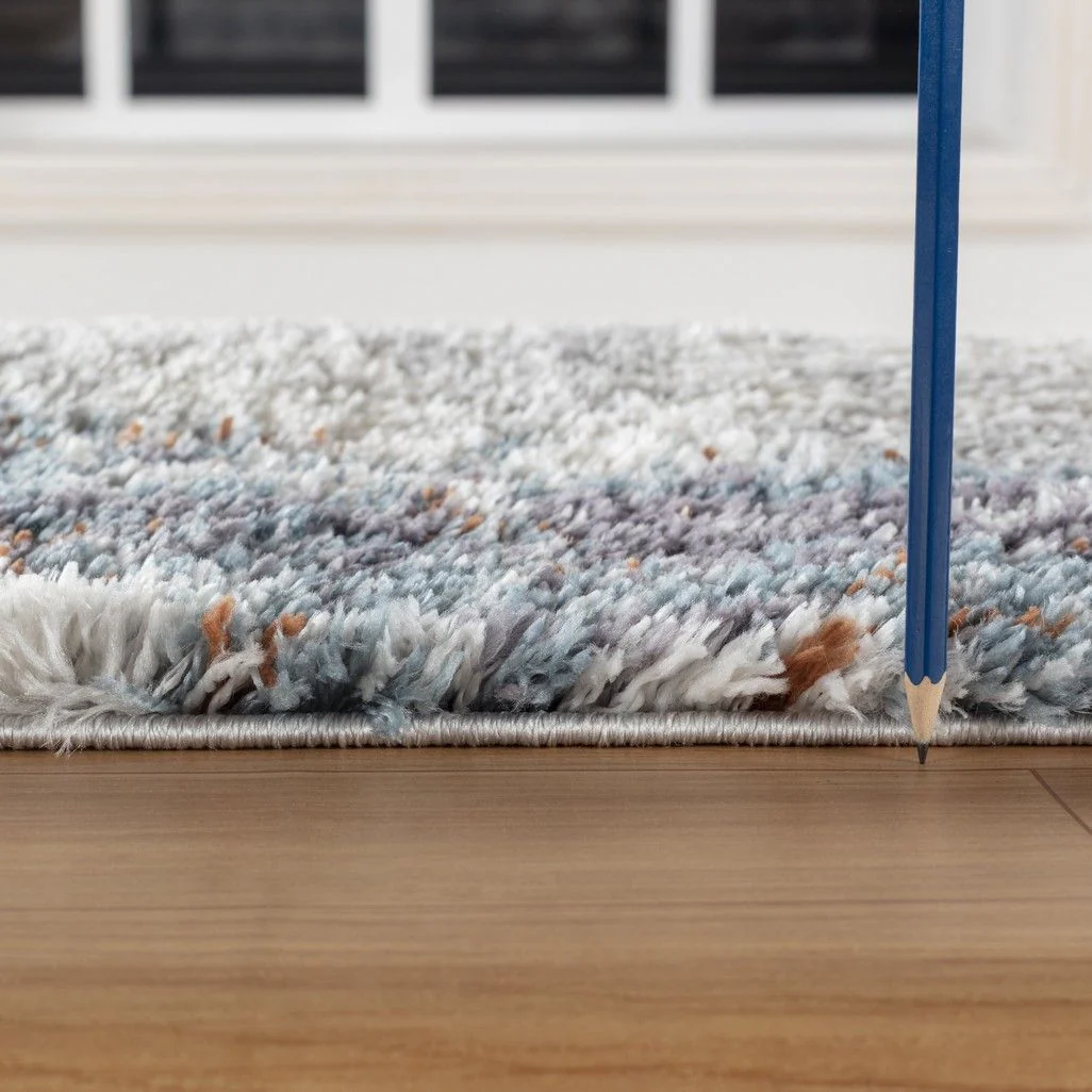 Loft Shag - 5' 3" X 7' Shaggy Area Rug - Gray - Polypropylene - Image 2